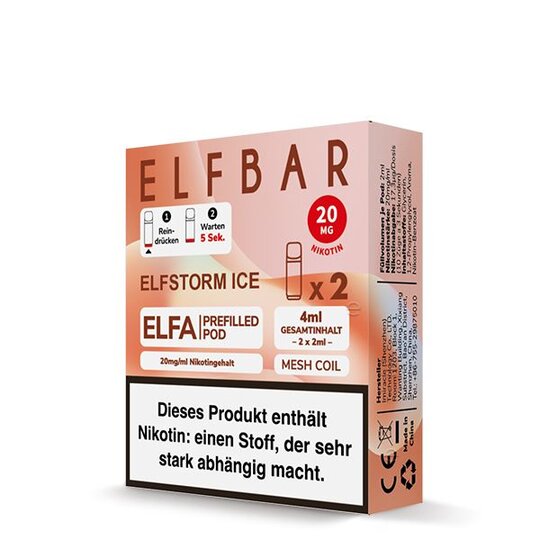 elfbar elfa kaufen ELFBAR ELFA Prefilled Pods Elfstorm Ice (Elfergy) 20 mg/ml Nikotin
